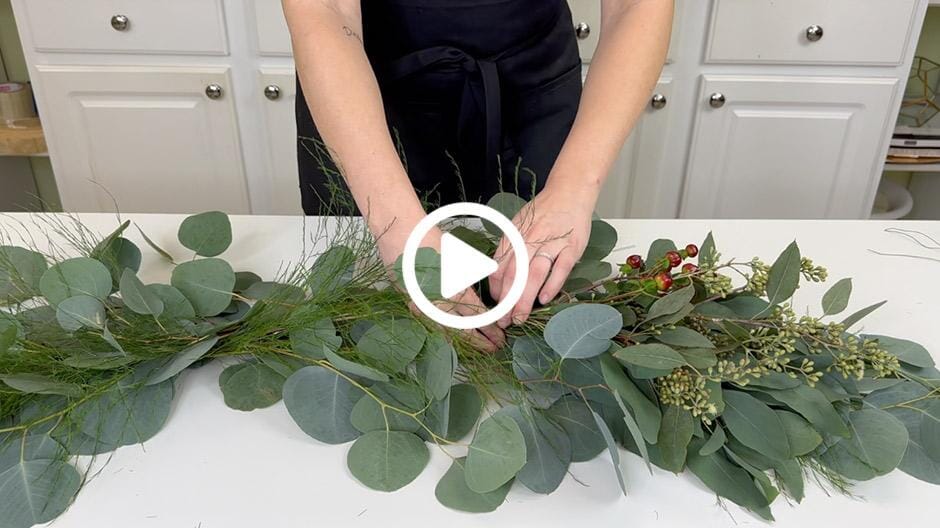 How to Make a Eucalyptus Hypericum Garland