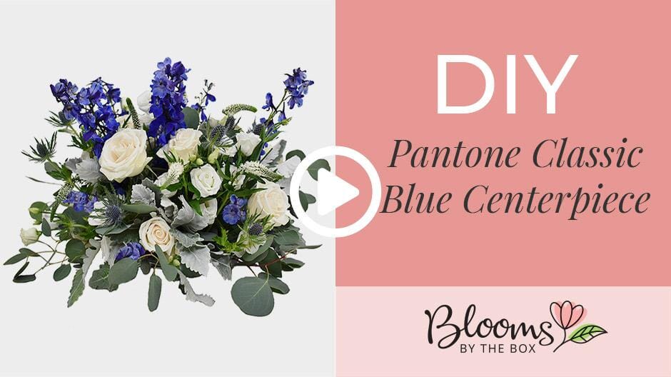 Pantone Blue Flower DIY Centerpiece