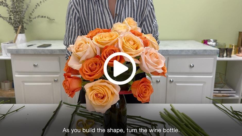 How to Make a Wine Bottle Floral Centerpiece