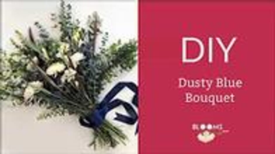How To Make a DIY Dusty Blue Bouquet