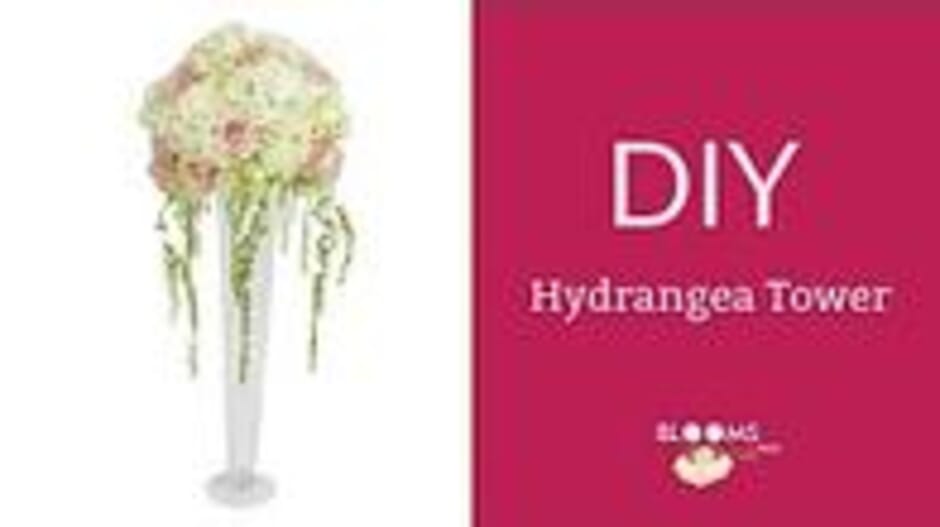 How to Make a DIY Hydrangea Tower Centerpiece