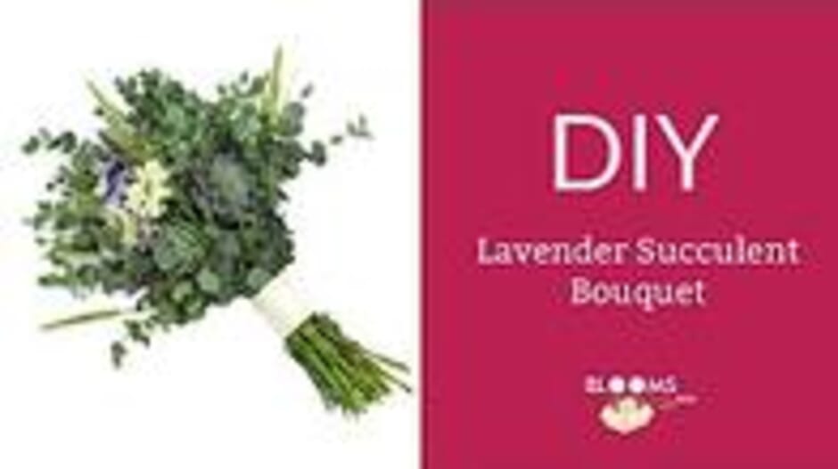How to Make a Lavender Succulent Bouquet