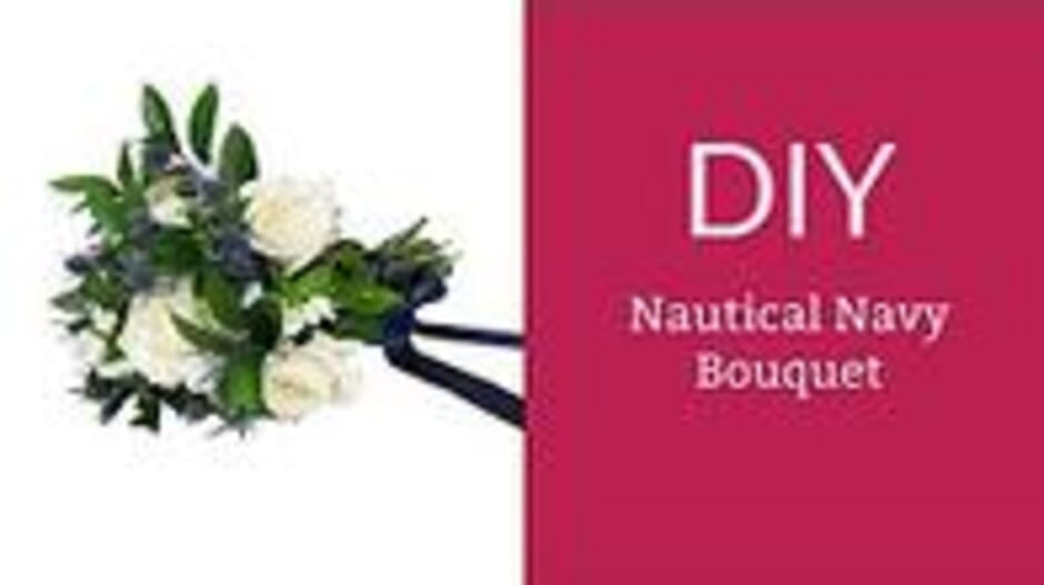 How to Make a  Nautical Navy Bouquet