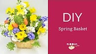 Make Spring Flower Basket Centerpiece