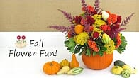 Fall Pumpkin Flower Arrangement