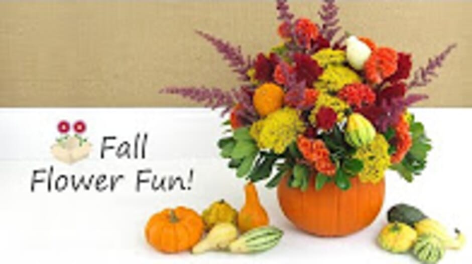 How to Make a Fall Flower Pumpkin Centerpiece