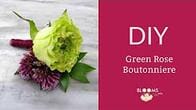 Simple Green Rose Boutonniere