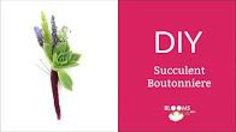 How to Make a Succulent Boutonniere