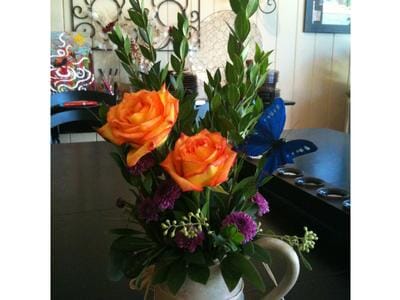 Small Arrangement with Blue Butterfly