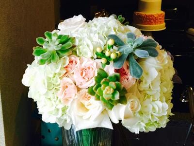Bridal Bouquet With Succulents