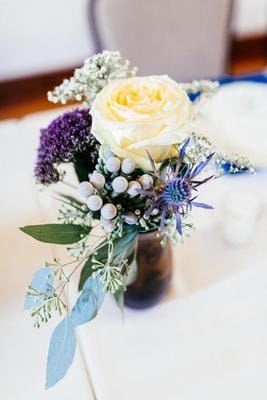 White & Purple Centerpiece