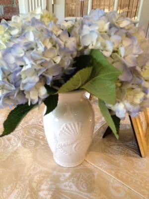 Blue Hydrangea Centerpieces