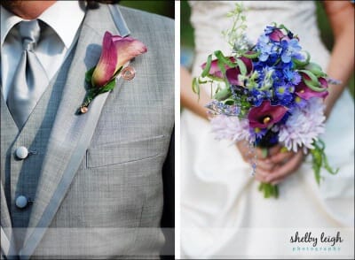 Hand Tied Bridal Bouquet and Bout