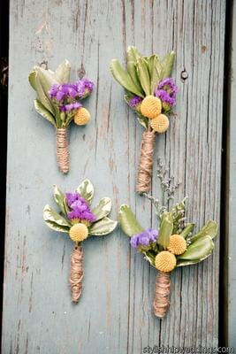 Barn wedding boutonnieres