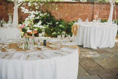 DIY Peach/Coral Centerpieces