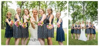 Vintage Pink and Peach Wedding Bouquets