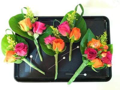 Bright and Fun Boutonnières 