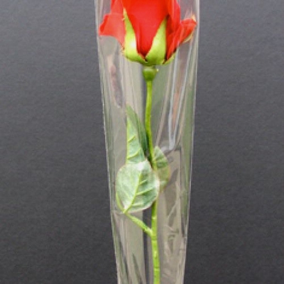 Cellophane Single Rose Sleeve (Clear) 1x21.5x4.75 (50 Pack)