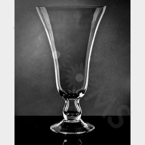 Small Glass Trumpet Vase 10 Inch H x 6 inch