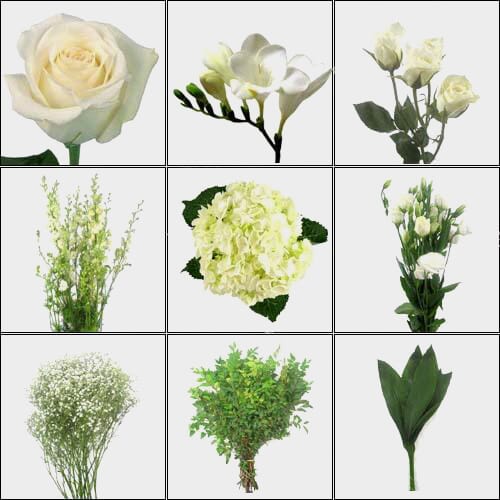 Bulk flowers online - Pure White DIY Wedding Flower Pack