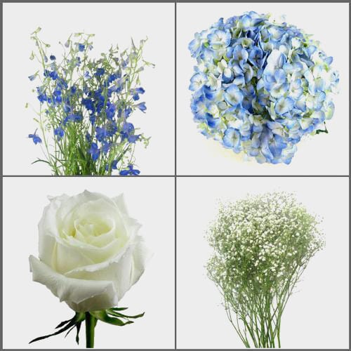 Wholesale flowers prices - buy It's a Boy! Baby Shower DIY Flower Pack in bulk