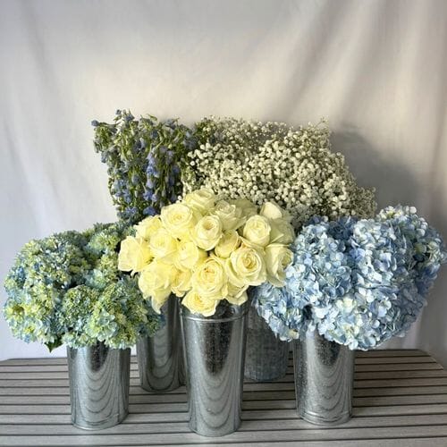 Bundle of Blue Baby Shower DIY Flower Pack