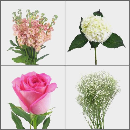 Wholesale flowers prices - buy It's a Girl! Baby Shower DIY Flower Pack in bulk