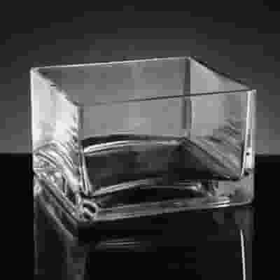 Small Square Glass Vase (4
