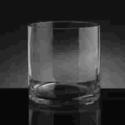 Xsmall Cylinder Glass Vase 5 Inch H x 6 Inch