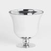 6 Inch H X 6 Inch X 6 Inch Silver Glass Footed Trumpet
