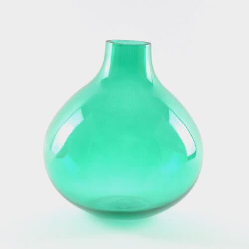 8 Inch H X 6 5 Inch W X 2 Inch Green Bud Vase Wholesale Blooms