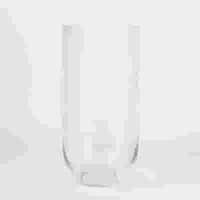 16 Inch H X 8 Inch Clear Glass Round Bottom