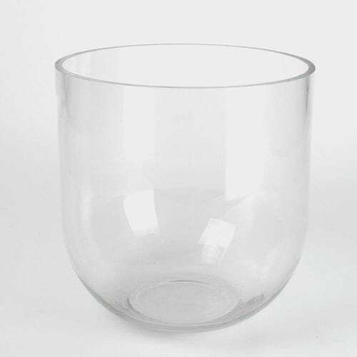 8 Inch H X 8 Inch  Clear Rounded Bottom Glass