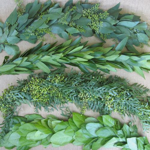 Bulk flowers online - Garland Two Greens - 20 Feet