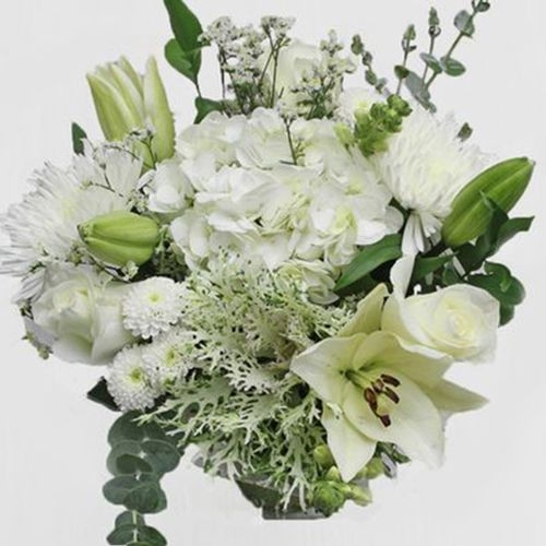Wedding Bouquet 18 Stem - Misty Lilac Cream - Wholesale - Blooms