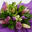 Premium Gift Bouquet Lavender & Pink Cupcake 