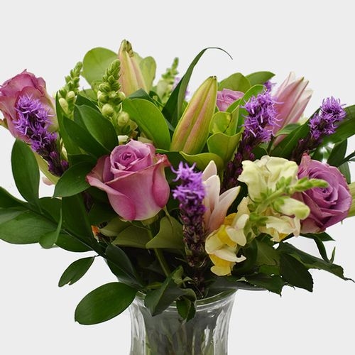 Premium Gift Bouquet Lavender & Pink Cupcake