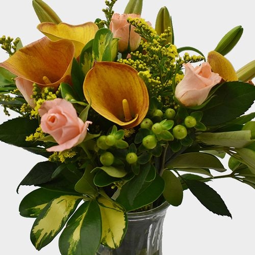 Premium Gift Bouquet Orange & Yellow Mellow