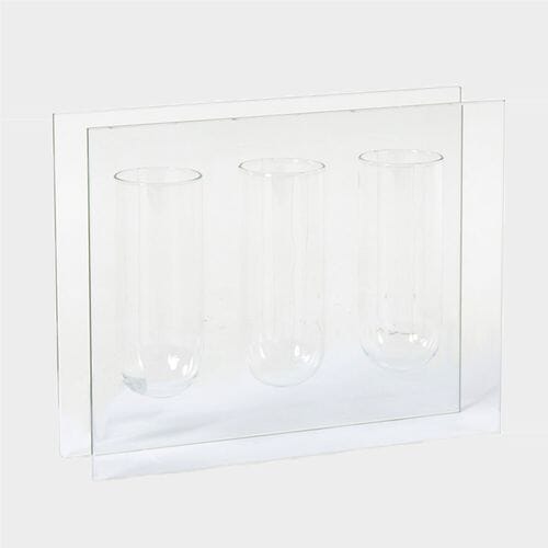 8 Inch H X 2.5 Inch X 10 Inch Clear Glass Tube