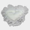White Satin Heart With Lace Trim