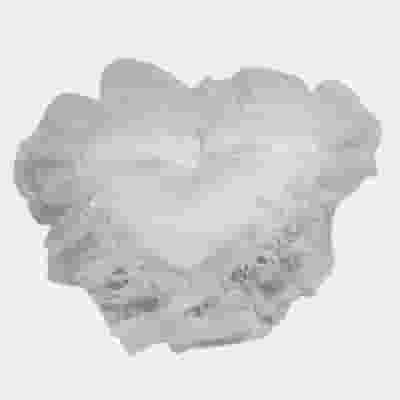 White Satin Heart With Lace Trim