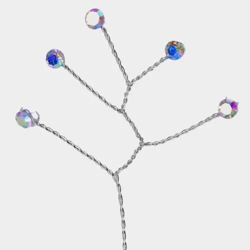 Wholesale flowers: Rhinestone Quintet - Iridescent (Qty 12)