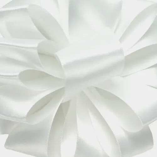Double-Faced Satin Ribbon #3-5/8 Inch White x 50 Yards