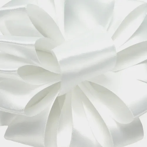 Double-Faced Satin Ribbon #9-1.5 Inch White x 50 Yards