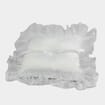 White Satin Square With Lace Trim
