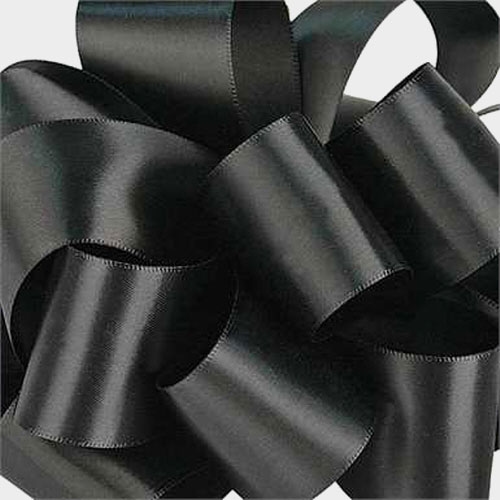 Double-Faced Satin Ribbon #9-1.5 Inch Black x 50 Yards